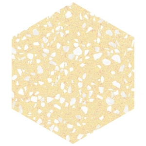 Venice Hex Yellow 8-5/8 in. x 9-7/8 in. Porcelain Floor and Wall Tile (11.5 sq. ft./Case)