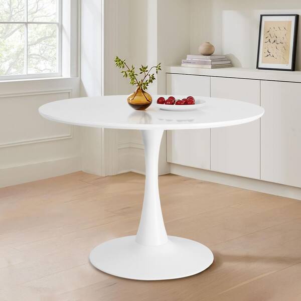 Elevens 32 In X Round White Mdf Wood Pedestal Dining Table Haven 80 Elevens 32 In X Round White Mdf, 38 Inch Round Pedestal Dining Table