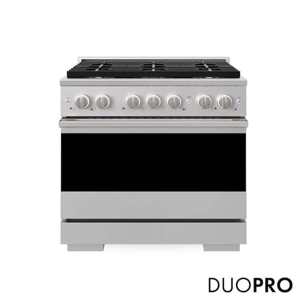 36 in. 5.2 cu. ft. Marino Gas Range with 6 Burner DuoPro Cooktop and Convection Gas Oven in Stainless Steel