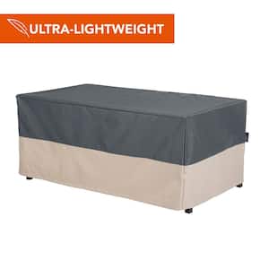 Renaissance Ultralite Water Resistant Outdoor Patio Coffee Table/Ottoman Cover, 48 in. W x 25 in. D x 18 in. H, Gray