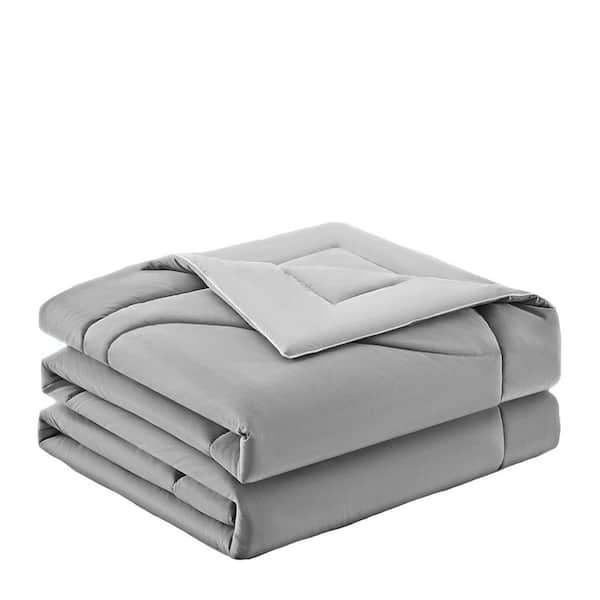 Light Grey Cooling Queen Comforter, Double-Sided Ice Blanket for Hot Sleepers, 80x90 Inches Nylon