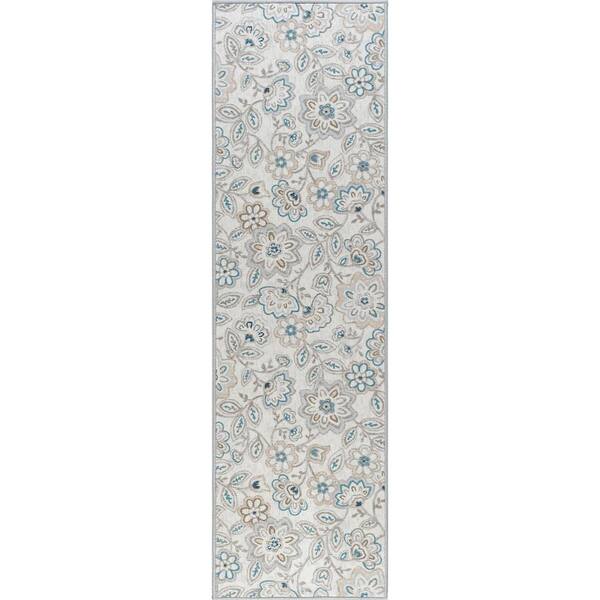 Tayse Rugs Majesty Floral Cream 2 ft. x 8 ft. Indoor Runner Rug