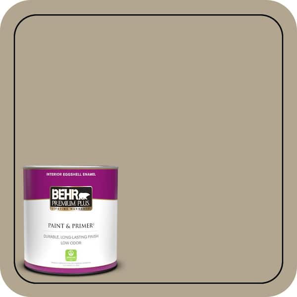 BEHR PREMIUM PLUS 1 qt. #PPU7-22 Safari Vest Eggshell Enamel Low Odor Interior Paint & Primer
