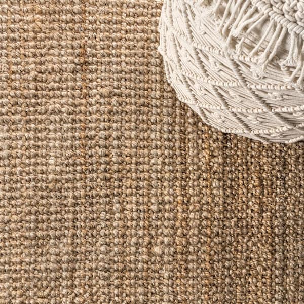 2'x8' Para Hand Woven Chunky Jute with Fringe Runner Rug, Natural -  JONATHAN Y