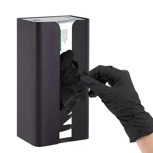 Magnetic Mount Black/White Finish Glove Tissue Dispenser Holds Standard Size Boxes for Gloves Wipes Towels Tissues