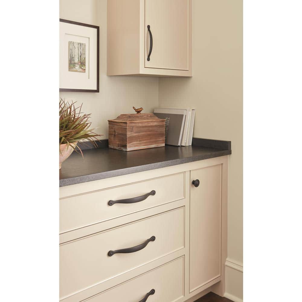 Matte Black 5-1/16 Inch Flat Bar Cabinet Pull