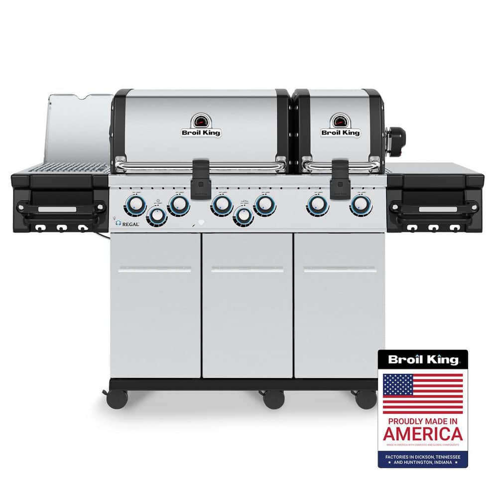 Regal S 690 PRO IR 6-Burner Propane Gas Grill in Stainless Steel with Infra