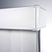 Crown White Cordless Room Darkening Vertical Blinds for Sliding Doors Kit with 3.5 in. Slats - 66 in. W x 84 in. L