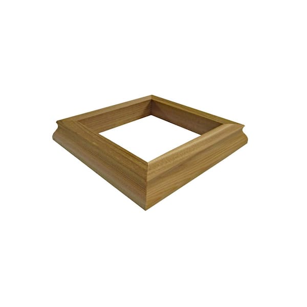RICH PRAIRIE CUSTOM WOODS LLC 4 in. x 4 in. x 3/4 in. Tall Cedar Post Base Trim