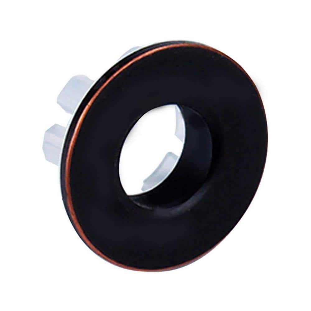 BWE 1.22 in. Sink Basin Trim Overflow Cover Brass Insert in Hole Round Caps C8ORB The Home Depot