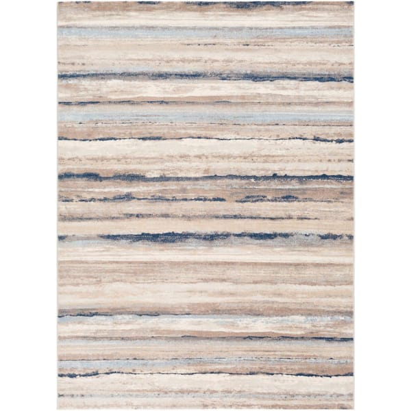 Furaha Navy 5 ft. 3 in. x 7 ft. 1 in. Abstract Area Rug