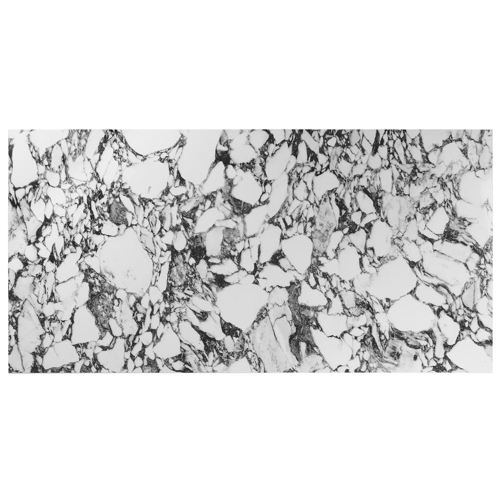 Magnus 24x48 Polished Black and White Porcelain Tile