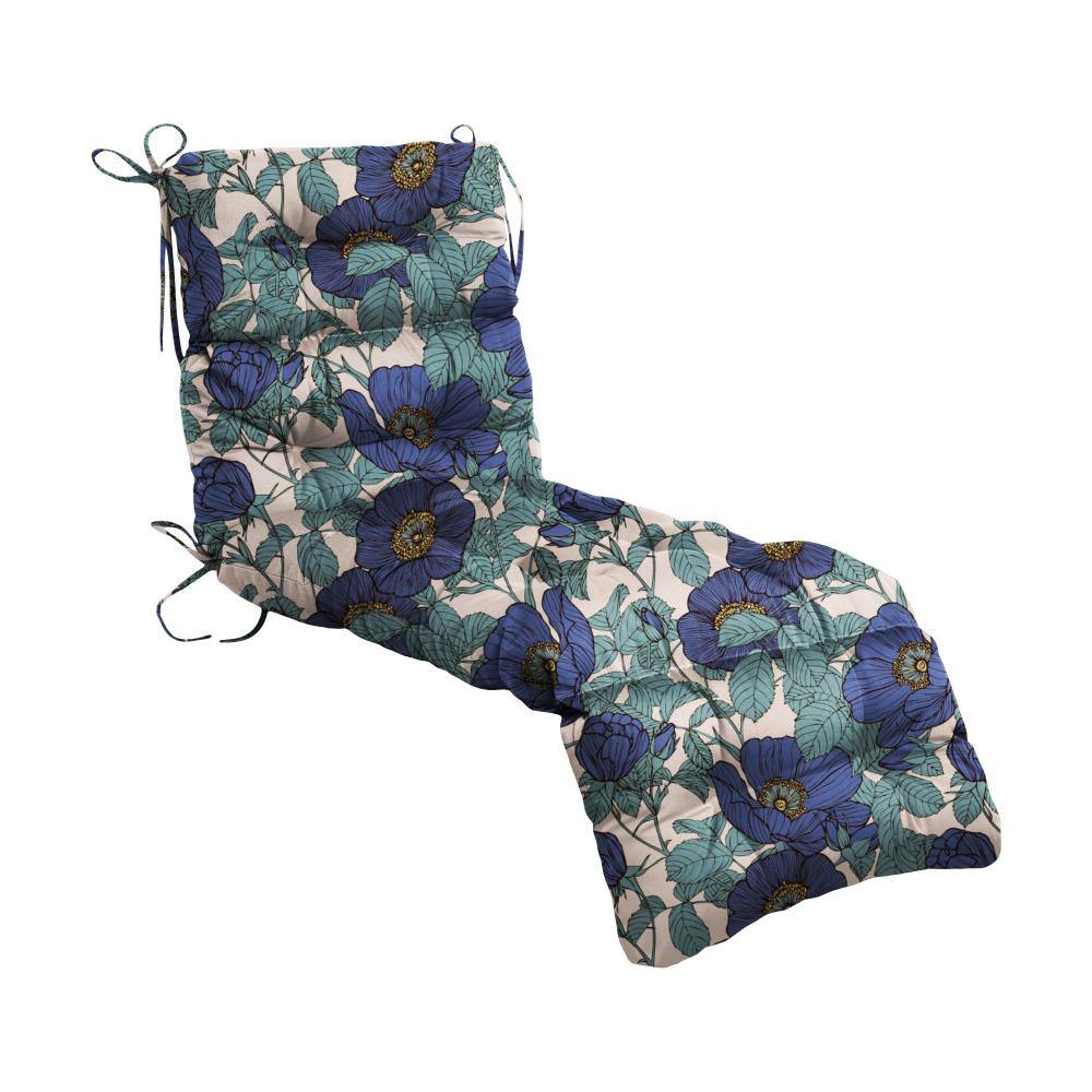 "Outdoor Chaise Lounge Chair Cushion 72""x 22""x4"",Polyester Patio Pool Lounge Chair Cushion for with Ties,Floral" price history on PriceWatchPro