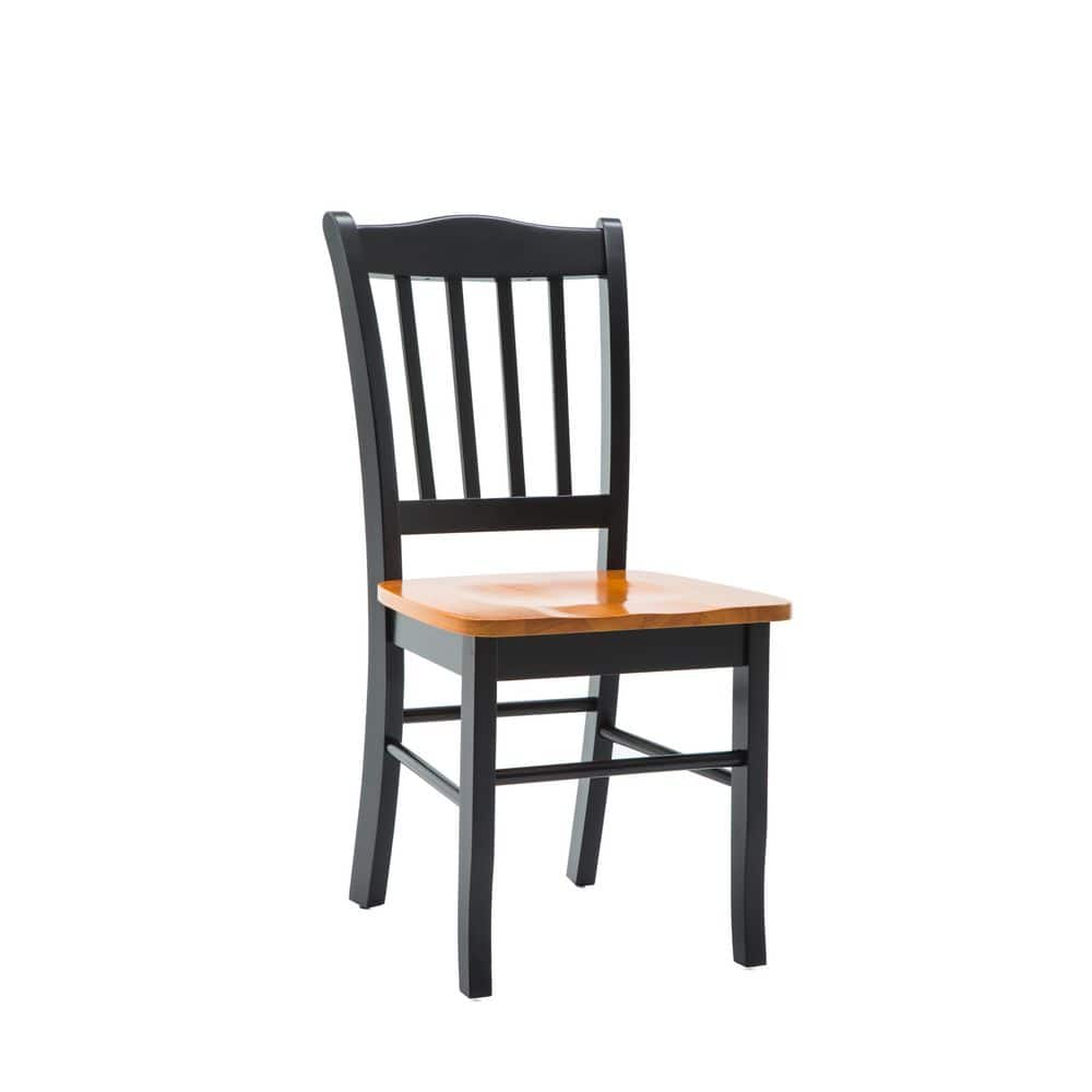 Black and Oak Shaker 5-Piece Solid Wood Dining Set