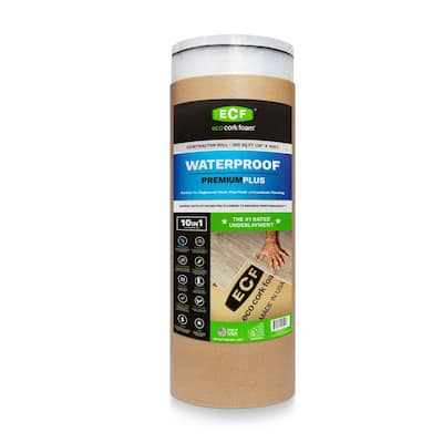 300 sq. ft. 3 ft. x 100 ft. x3.2mm Waterproof Premium Plus 10-in-1 Underlayment-Vinyl Plank, Laminate, Engineered Wood