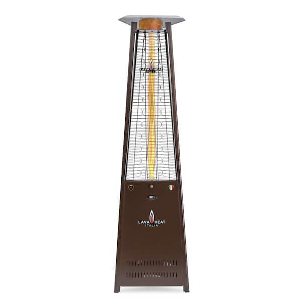 92 in. 66,000 BTU Heritage Bronze Pyramid Flame Natural Gas Patio Heater