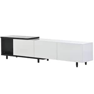 Mondern Stylish White TV Stand Fits TV's up to 80 in.