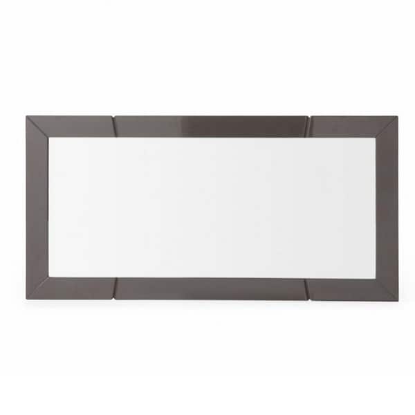 Benjara 40 in. W x 40 in. H Wooden Frame Gray Wall Mirror