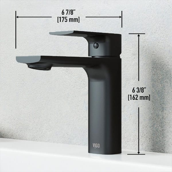 VIGO Davidson Single Handle Single-Hole Bathroom Faucet in Matte