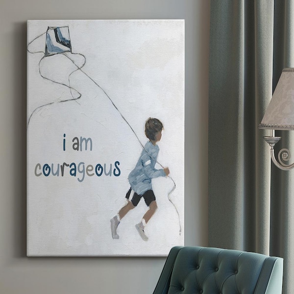 Boy Flying Kite By Wexford Homes Unframed Giclee Home Art Print 48 in. x 32 in.
