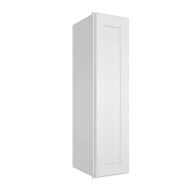 HOMEIBRO 9 in. W x 12 in. D x 30 in. H in Shaker White Plywood Ready to Assemble Wall Cabinet 1-Door 2-Shelves Kitchen Cabinet
