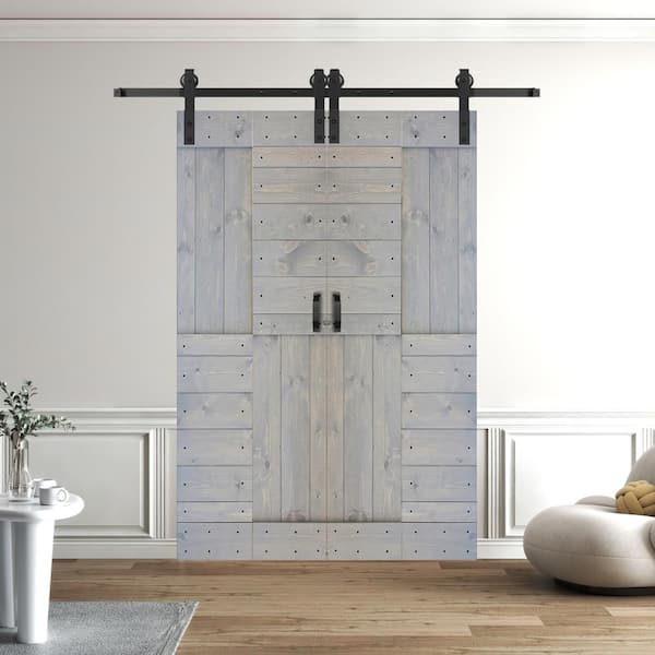 ISLIFE S Style 48in.x84in.(12''X84''X4panels) French Gray Solid