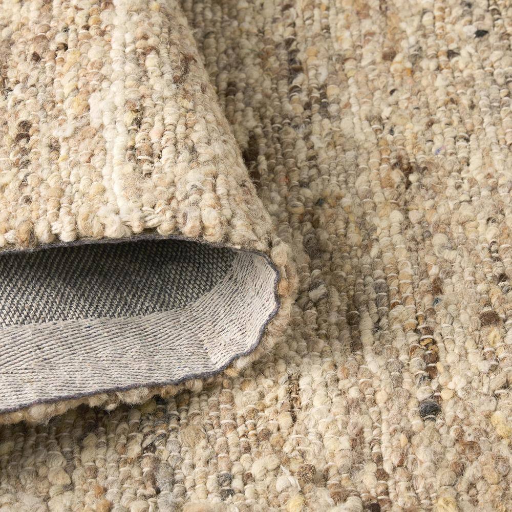Montana Beige and Light Brown Wool Handmade 5' x 7' Area Rug