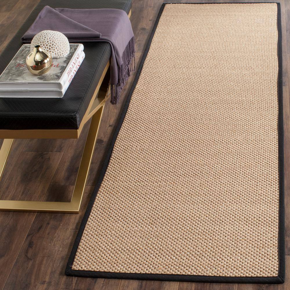 Natural Fiber 3 X 16 Maize/Black Solid Runner Rug price history on PriceWatchPro