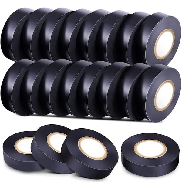 3/4 in. x 66 ft. Electrical Insulating Tape Black 20-Pack