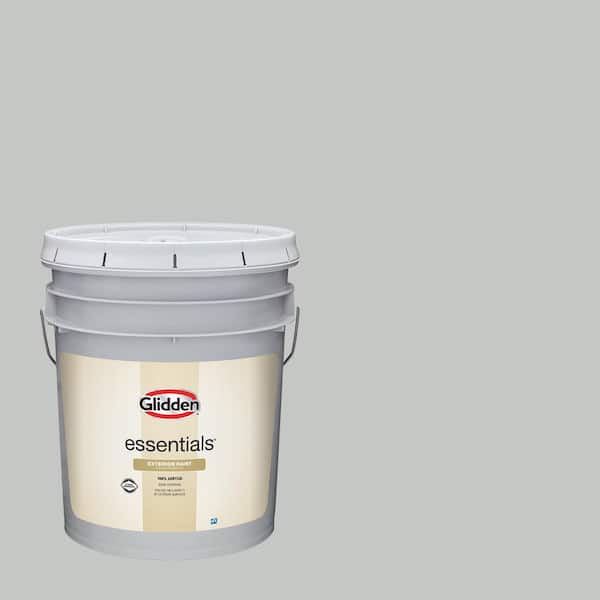 Glidden Essentials 5 gal. PPG1009-3 Solitary State Semi-Gloss Exterior Paint