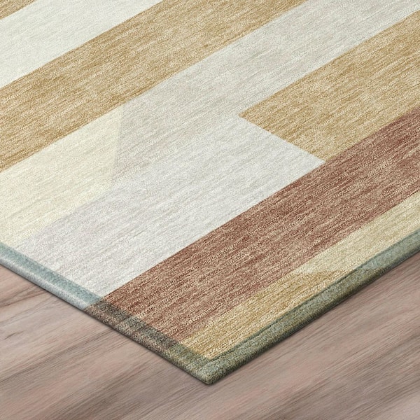 Chantille Machine Washable Indoor/Outdoor Abstract ACN3113 Saffron 2 ft. x 3 ft. Accent Rug
