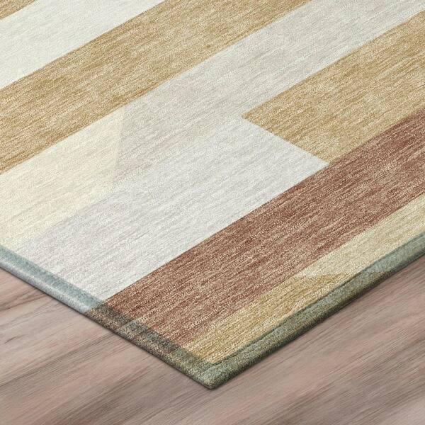 Chantille Machine Washable Indoor/Outdoor Abstract ACN3113 Saffron 3 ft. x 4 ft. Area Rug