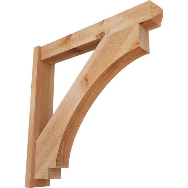 Ekena Millwork 6 in. x 36 in. x 36 in. Imperial Craftsman Rough Sawn Western Red Cedar Outlooker