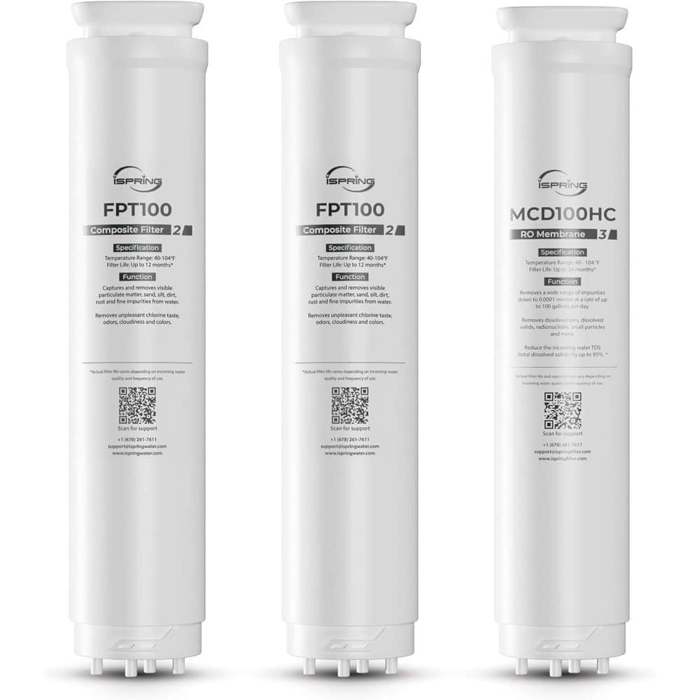 2-Year Replacement Filter Pack for RCD100-THCW Countertop RO System , Includes FPT100 x2, MCD100HC x1, 3 Pieces price history on PriceWatchPro