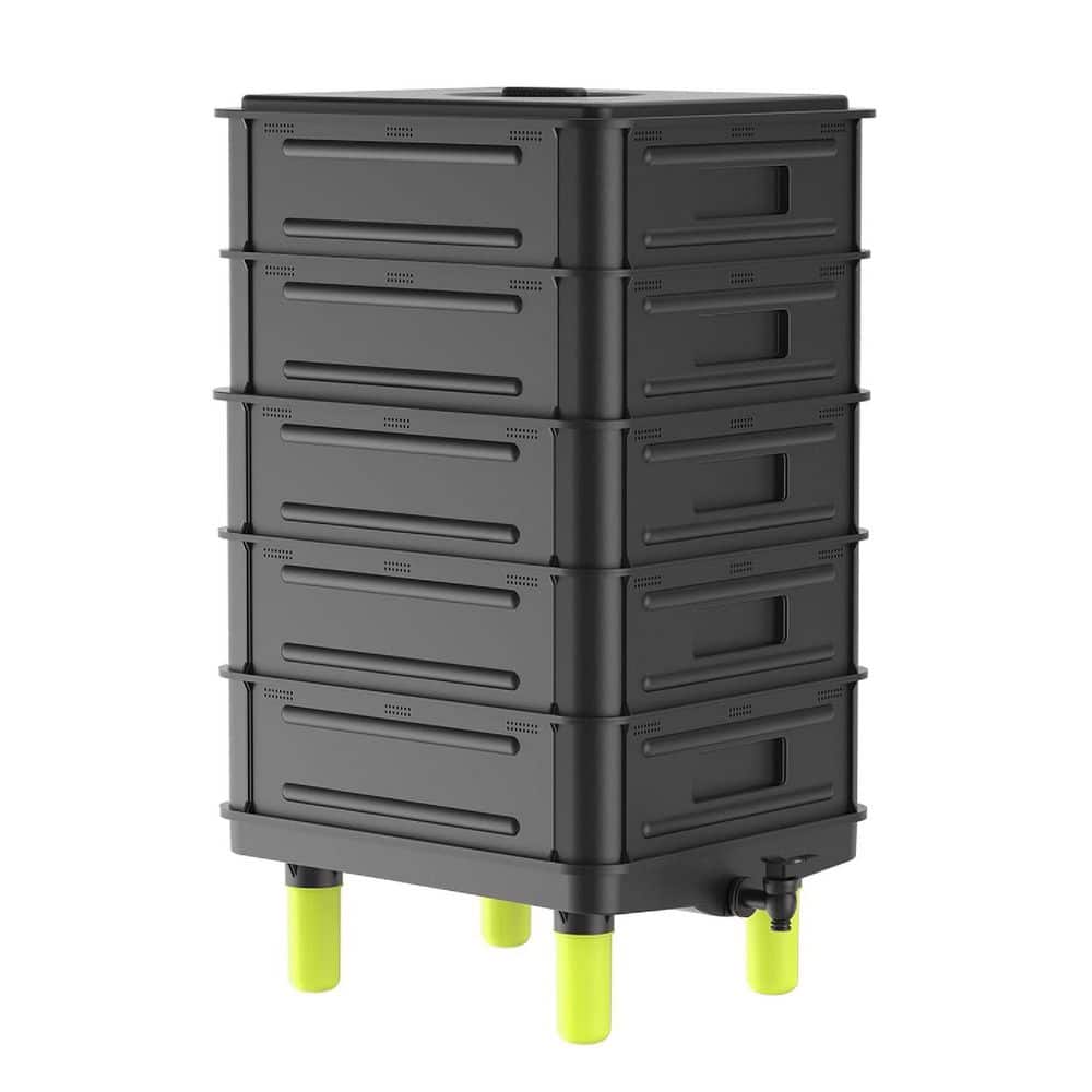 22 Gal. Worm Composter 5-Layer Worm Farm Starter Kits for Vermicomposting S