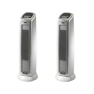 1500-Watt Portable Electronic Thermostat Ceramic Tower Space Heater (2-Pack)