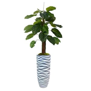 70 in. Artificial Real Touch Greenery in Resin Planter
