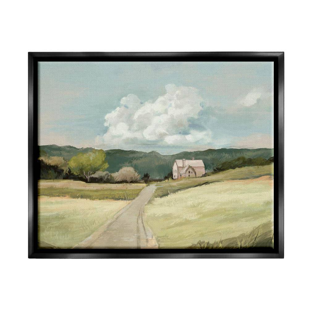 Road Leading Home Countryside Mountain Landscape by Ziwei Li Floater Frame Nature Wall Art Print 25 in. x 31 in. price history on PriceWatchPro