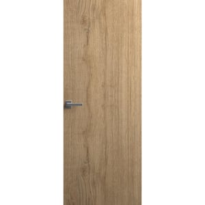 24 in. x 84 in. Unassembled Right-Hand/Outswing Solid Core Split Wood Flush Mount Hidden Door with Black Hinge Finish