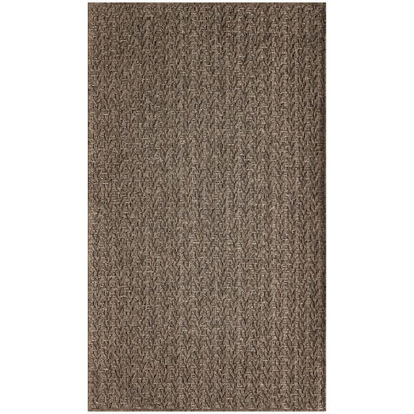 Tulum Brown 3 ft. x 5 ft. All-Over Design Contemporary Area Rug