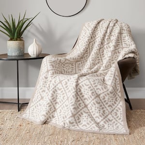 Solid Rabbit Mink Ivory 50 in. 70 in. Plush Faux Fur Throw Blanket  LBW022609 - The Home Depot