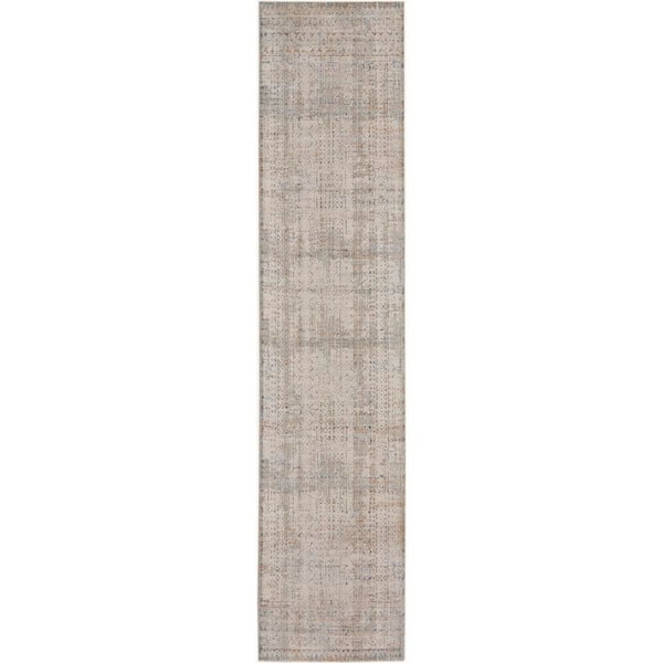 Nourison Lynx Ivory Multicolor 2 ft. x 10 ft. All-over design Transitional Runner Area Rug