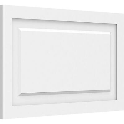 5/8 in. x 2-1/2 ft. x 1-1/2 ft. Harrison Raised Panel White PVC Decorative Wall Panel