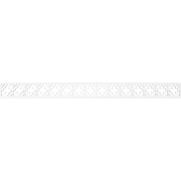Hazelton Fretwork 0.375 in. D x 46.375 in. W x 4 in. L PVC Panel Moulding