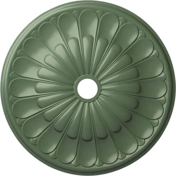 Ekena Millwork 1-7/8" x 31-5/8" x 31-5/8" Polyurethane Gorleen Ceiling , Hand-Painted Athenian Green