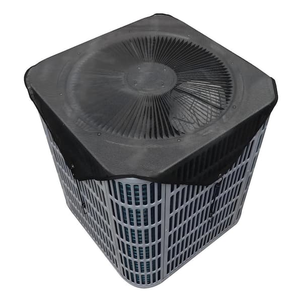 1-Pack Black Universal Outdoor AC Cover, Breathable Mesh Water Resistant Protection with Airflow for All Seasons