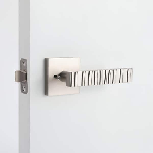 Groove Satin Nickel Passage Hall/Closet Modern Door Handle (Left Hand)