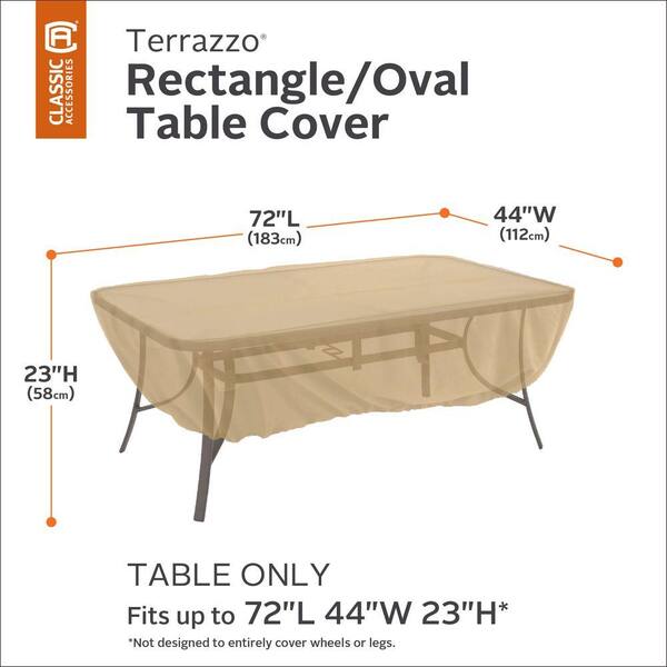 Classic Accessories Terrazzo, Rectangular Patio Table Cover