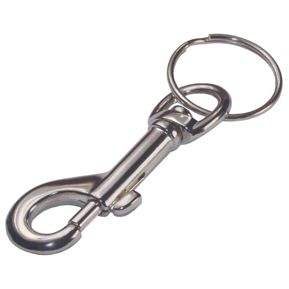 Silver D-Ring Swivel Snap Hook - Multiple Sizes