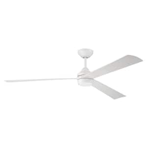 Sterling 60 in. Indoor/Outdoor White Finish Ceiling Fan with Smart Wi-Fi Enabled Remote & Integrated LED Light